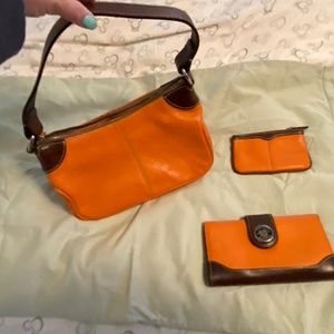 Dooney & Bourke small handbag with matching wallet and coin/card wallet
